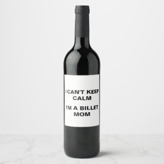 BILLET MOEDER WIJN FLES LABEL ETIKET