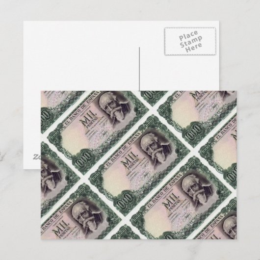 Billete 1.000 Ptas. Briefkaart (Voorkant / Achterkant)