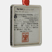 Billeting bon, 1759 metalen ornament (Rechts)