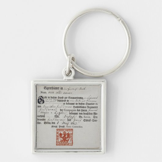 Billeting bon, 1759 sleutelhanger (Voorkant)