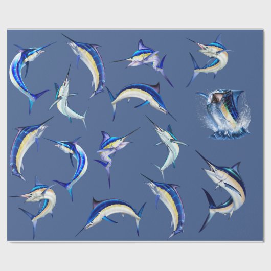 Billfish wrappers cadeaupapier (Vlak)