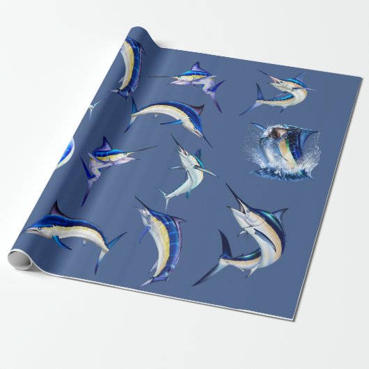 Billfish wrappers cadeaupapier (Uitgerold)