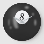 Billiard 8 Ball Grote Klok (Voorkant)