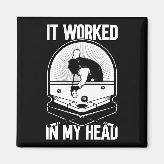 Billiard 8 Ball Het werkte mijn hoofdpoolspeler Magneet (Voorkant)