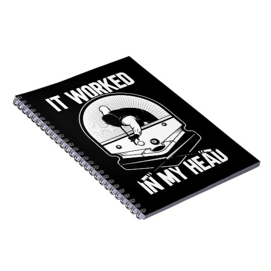 Billiard 8 Ball Het werkte mijn hoofdpoolspeler Notitieboek (Rechterzijde)