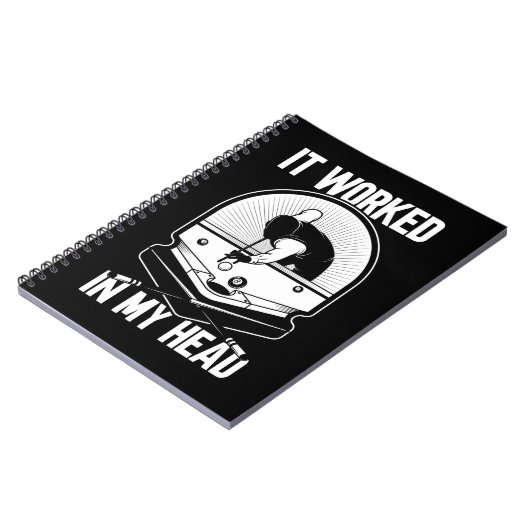 Billiard 8 Ball Het werkte mijn hoofdpoolspeler Notitieboek (Linkerzijde)