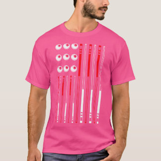 Billiard 9 Ball Pool Amerikaanse Vlag  T-shirt