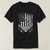  Billiard American Flag Pool Player Cadeau T-shirt (Design voorkant)