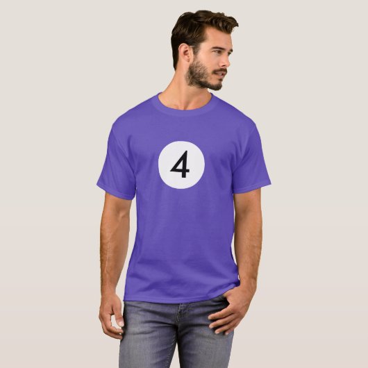 Billiard Ball 4 T-shirt (Voorkant volledig)