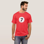 Billiard Ball 7 T-shirt (Voorkant volledig)