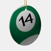 BILLIARD BALL CHRISTMAS ORNAMENT 14 (FOURTEEN) (Rechts)