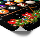 Billiard Ball Christmas Tree Lights Ol Billiards X Poster (Hoek)