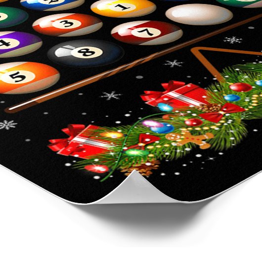 Billiard Ball Christmas Tree Lights Ol Billiards X Poster (Hoek)