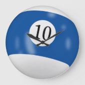 Billiard Ball Number 10 Grote Klok (Voorkant)