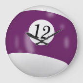 Billiard Ball Number 12 Grote Klok (Voorkant)