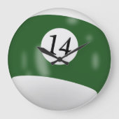 Billiard Ball Number 14 Grote Klok (Voorkant)
