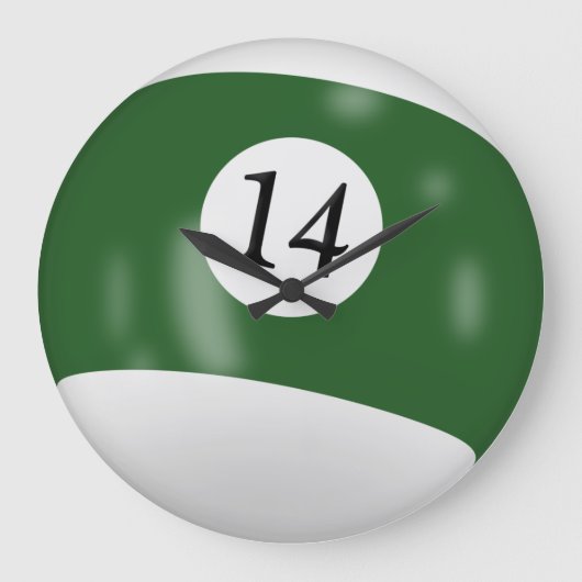 Billiard Ball Number 14 Grote Klok (Voorkant)