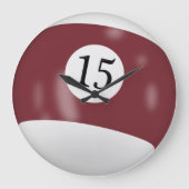 Billiard Ball Number 15 Grote Klok (Voorkant)