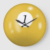 Billiard Ball Number 1 Grote Klok (Voorkant)