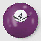 Billiard Ball Number 4 Grote Klok (Voorkant)