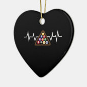 Billiard Ball Rack Heartbeat Keramisch Ornament (Links)