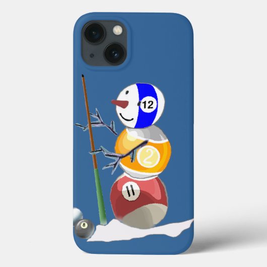 Billiard Ball Snowman Case-Mate iPhone Case (Achterkant)