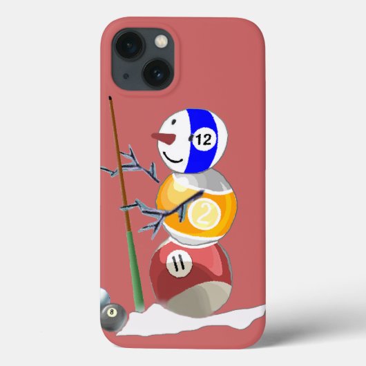 Billiard Ball Snowman Case-Mate iPhone Case (Achterkant)