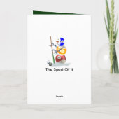 Billiard Ball Snowman Kerstmis Feestdagen Kaart (Achterkant)