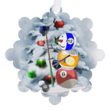 Billiard Ball Snowman Kerstmis