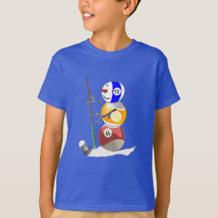 Billiard Ball Snowman T-shirt