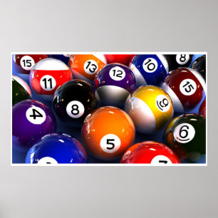 Billiard Ball Wall Poster