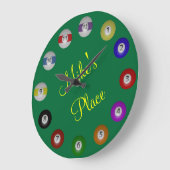 Billiard Ball with Name Text Grote Klok (Hoek)