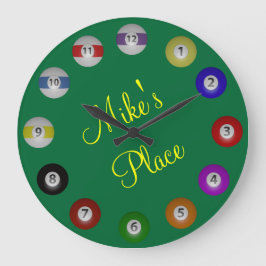 Billiard Ball with Name Text Grote Klok