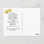 Billiard Balls 19th Birthday Party Briefkaart (Achterkant)