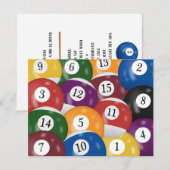 Billiard Balls 21st Birthday Uitnodiging (Voorkant / Achterkant)