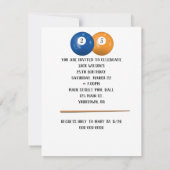 Billiard Balls 25th Birthday Invitation Kaart (Achterkant)
