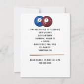 Billiard Balls 27th Birthday Invitation Kaart (Achterkant)