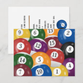 Billiard Balls 28th Birthday Invitation Kaart (Voorkant / Achterkant)