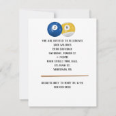 Billiard Balls 29th Birthday Invitation Kaart (Achterkant)