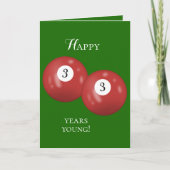 Billiard Balls 33ste verjaardag Kaart (Voorkant)