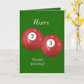 Billiard Balls 33ste verjaardag Kaart (Gele Bloem)
