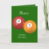Billiard Balls 35ste verjaardag Kaart (Voorkant)
