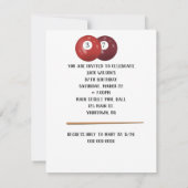 Billiard Balls 37th Birthday Invitation Kaart (Achterkant)
