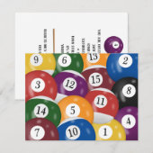 Billiard Balls 42e verjaardag uitnodiging (Voorkant / Achterkant)