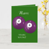 Billiard Balls 44e verjaardag Kaart (Gele Bloem)
