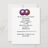 Billiard Balls 47th Birthday Invitation Kaart (Achterkant)
