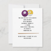 Billiard Balls 49th Birthday Invitation Kaart (Achterkant)