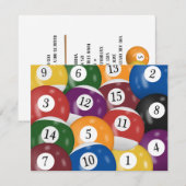 Billiard Balls 51st Birthday Uitnodiging (Voorkant / Achterkant)