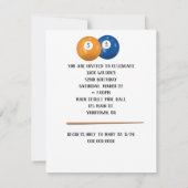 Billiard Balls 52nd Birthday Invitation Kaart (Achterkant)
