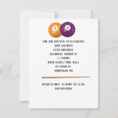 Billiard Balls 54th Birthday Invitation Kaart (Achterkant)